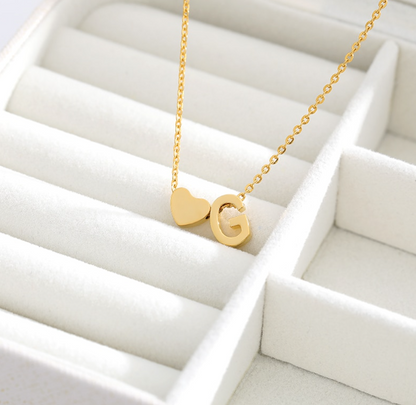 Letter Heart Necklaces