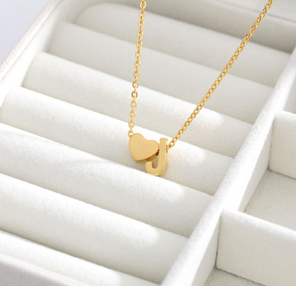 Letter Heart Necklaces