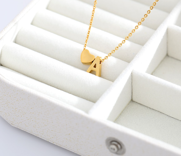 Letter Heart Necklaces