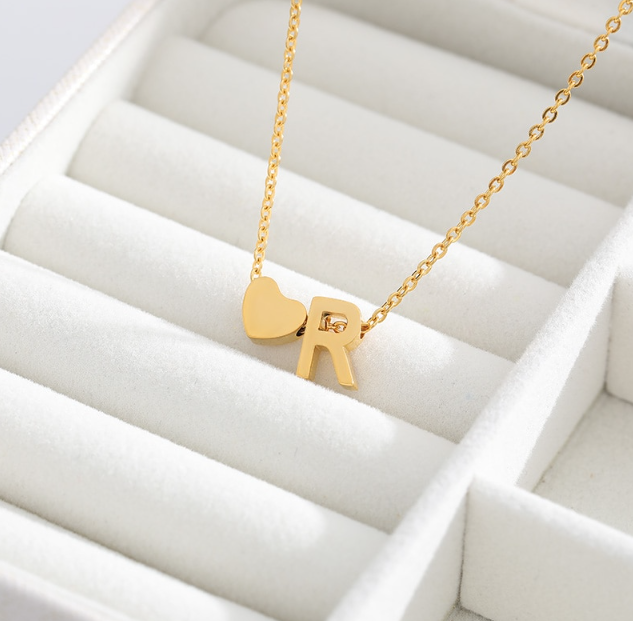 Letter Heart Necklaces