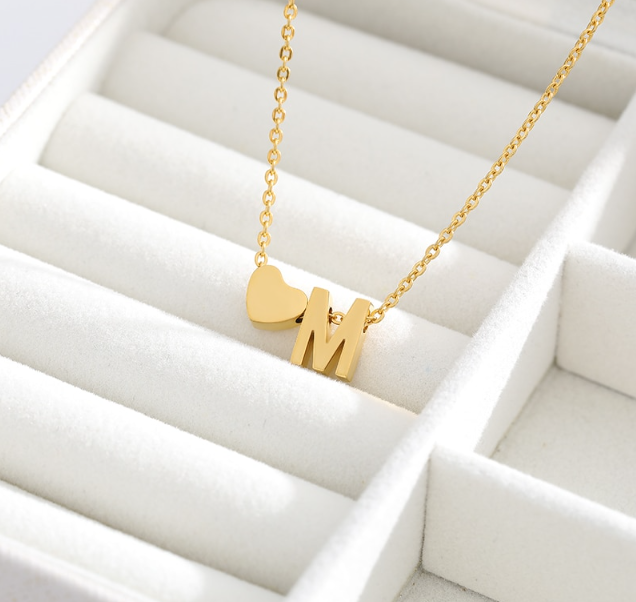 Letter Heart Necklaces