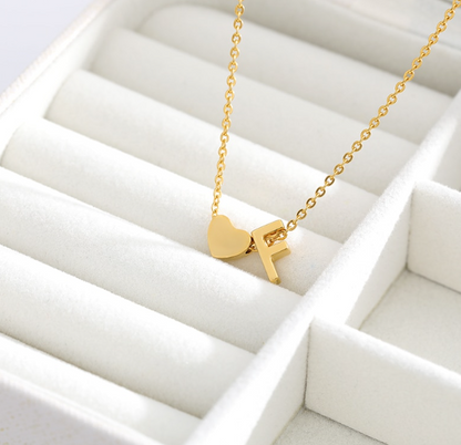 Letter Heart Necklaces