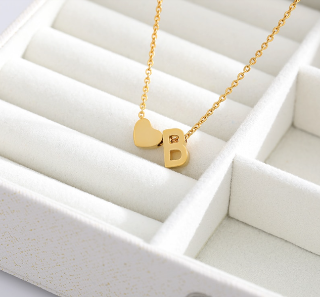 Letter Heart Necklaces