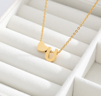 Letter Heart Necklaces