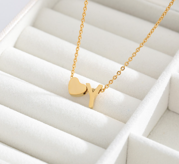 Letter Heart Necklaces