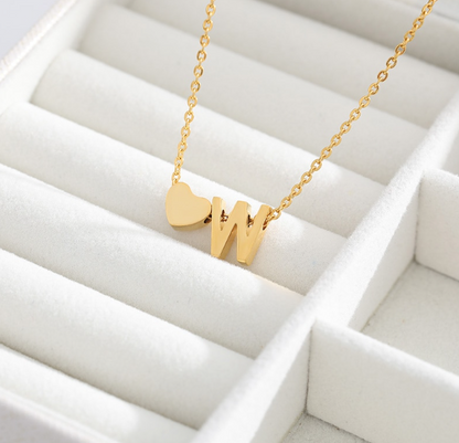 Letter Heart Necklaces