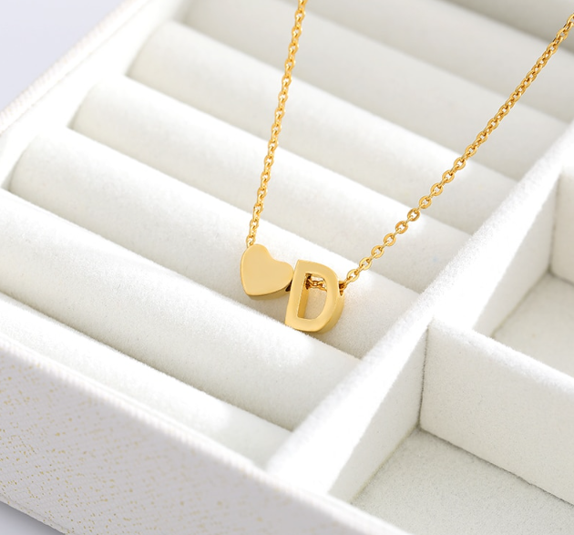 Letter Heart Necklaces