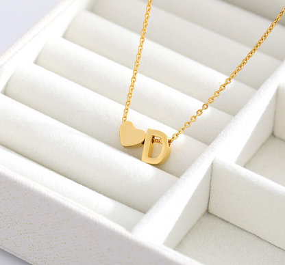 Letter Heart Necklaces