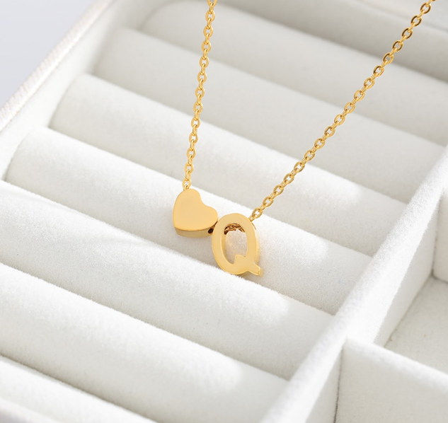 Letter Heart Necklaces