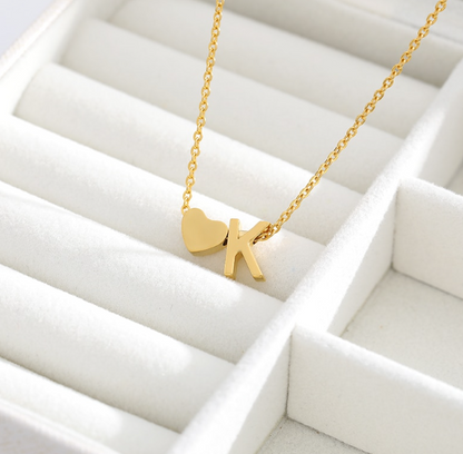 Letter Heart Necklaces