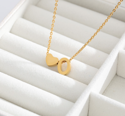 Letter Heart Necklaces