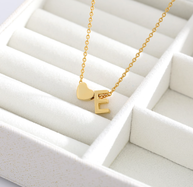 Letter Heart Necklaces